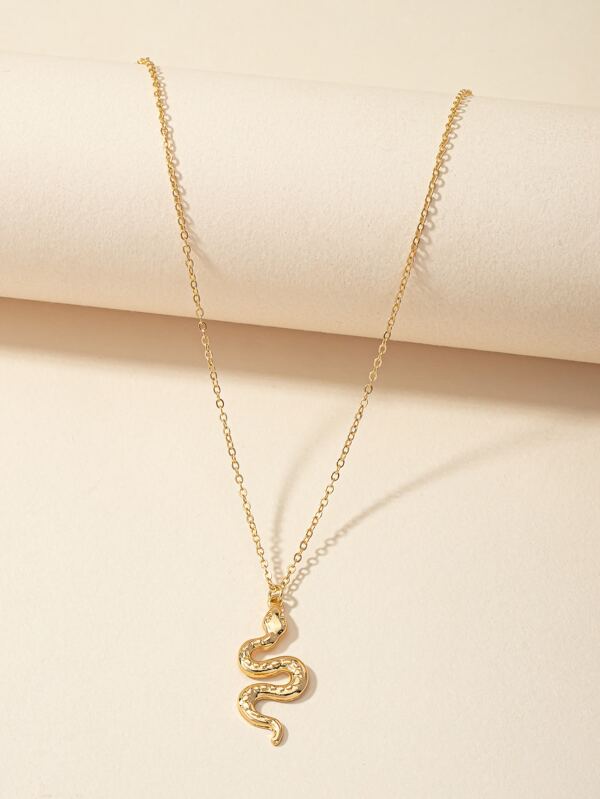 Snake charm necklace clearance