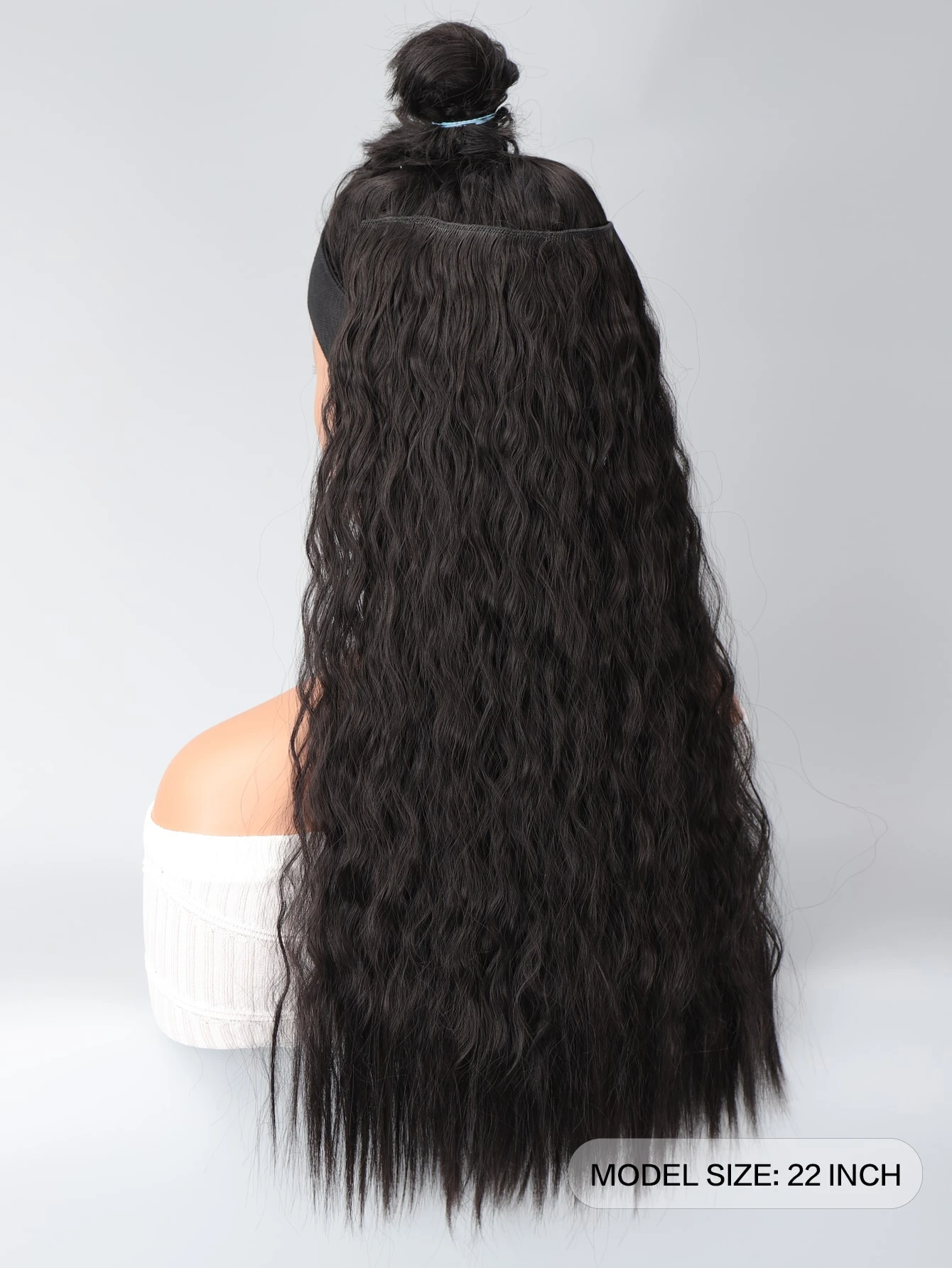 Miniatura 2 de Extensión del pelo con clip largo rizado sintético Negro