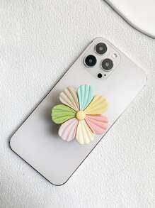 1pc Flower Design Stand-Out Phone Holder - Multicolor - View 3