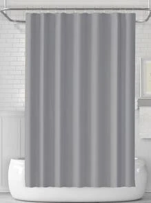 1pc Grey PEVA Waterproof Shower Curtain - Grey - View 1