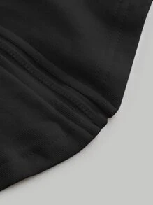 SHEIN EZwear Drop Shoulder Heathered Knit Zip-Up Hoodie,Long Sleeve Tops In Fall/Winter