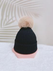 1 套男童粗针织 3 件套帽子、围巾和手套套装 - 舒适、温暖、时尚、有型、舒适、柔软、独特、实用、值得送礼 - 冬季、针织、温暖 - 黑色 - 查看 7