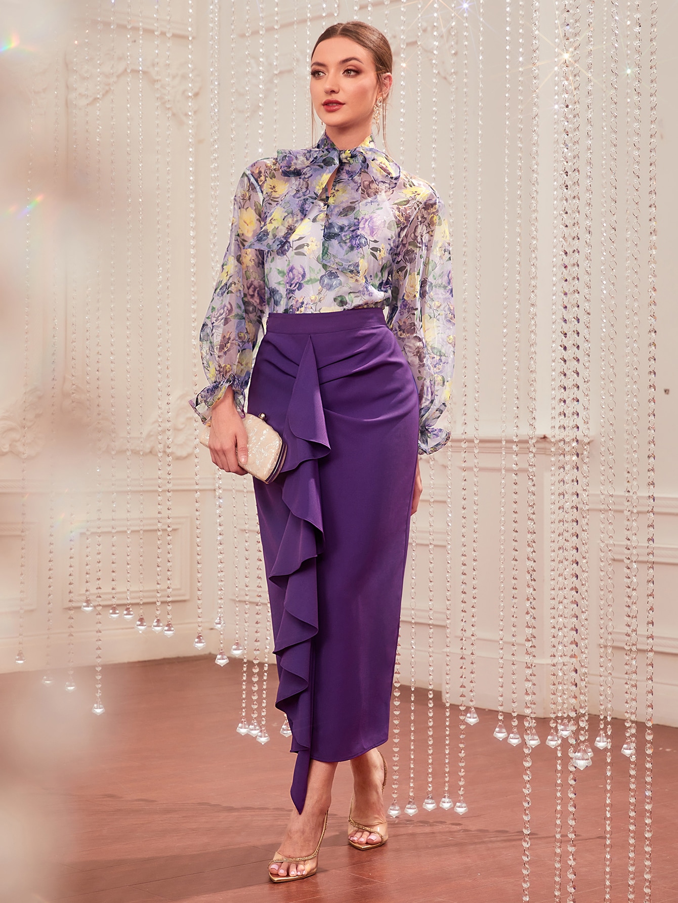 shein-modely-falda-ribete-con-fruncido-con-fruncido-con-abertura