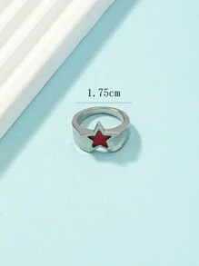 Star Decor Ring - Red - View 3
