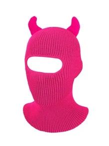 Horn trang trí Balaclava Cap - Màu Hồng Tươi - Xem 1