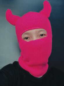 Horn trang trí Balaclava Cap - Màu Hồng Tươi - Xem 3