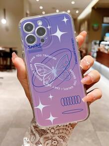 Butterfly Pattern Phone Case - Purple - View 2