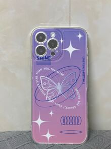 Butterfly Pattern Phone Case - Purple - View 5