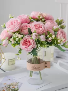 1PC/3PCS Kunstmatige Pioenroos Bloemenboeket Voor Bruiloftsdecoratie, Nepplanten Kamerdecoratie Herfstdecoratie Nepbloemen Tuin Herfstdecoratie Tafelstukken Bruid Houdt Bloem Materiaal, DIY Taartdecoratie Materiaal, Krans Materiaal, Thuis Slaapkamer Vaas Decoratie, Herfst Buitentuin, Verjaardagsfeestje, Decoratie Op Locatie, Valentijnsdag Cadeau, En Nieuwjaarsdecoraties, Valentijnsdag, Cadeau