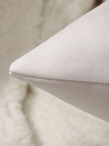 Tree Embroidery Cushion Cover Without Filler - Red and White - View 2