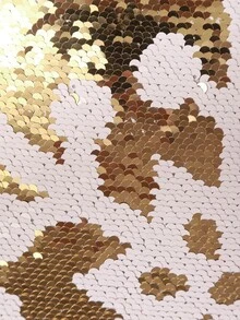 Sequin Decor Snowflake Pattern Cushion Cover Without Filler - Multicolor - View 5