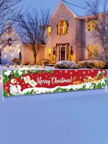 Christmas Slogan Graphic Banner - Multicolor - View 1