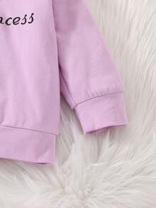 Baby Colour Block Letter Graphic 3D Ear Design Hoodie & Joggers - Multicolor - View 8