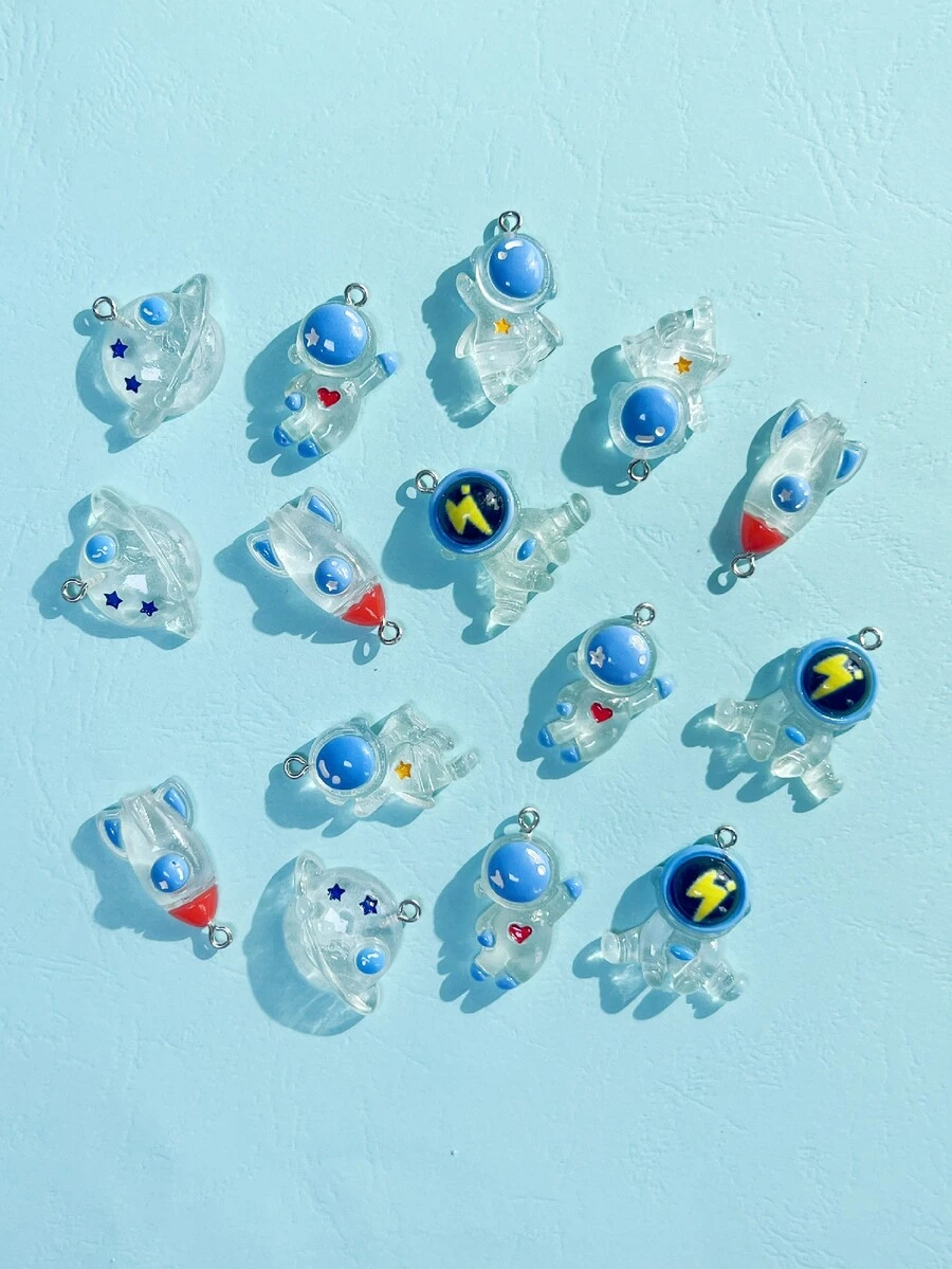 15 chiếc Mặt dây chuyền Tự làm Phi hành gia & Hành tinh - Nhiều màu - Xem 1