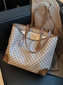 SHIMEINI Túi Tote Đeo Vai In Họa Tiết Cổ Điển Thời Trang Mới 2025, Túi Du Lịch, Túi Mua Sắm, Thích Hợp Cho Phụ Nữ Sử Dụng Hàng Ngày, Đi Làm, Đi Học, Quà Tặng Cho Mẹ - Nhiều màu - Xem 4