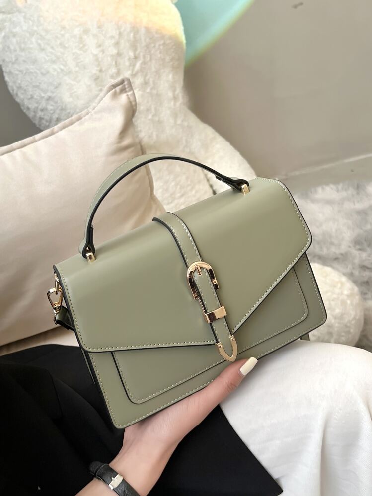 バックルデコレーション フラップ スクエアバッグ | SHEIN JAPAN