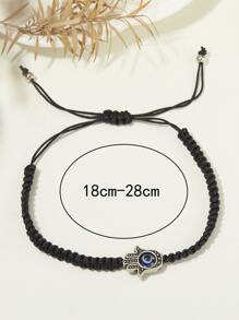 Braccialetti decorato malocchio & Mano di Fatima - nero - Visualizzare 3