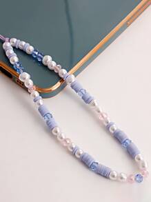 1入組串珠手機掛繩 - 彩色 - 查看 2