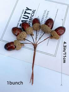 1 Bunch Artificial Acorn - Multicolor - View 2
