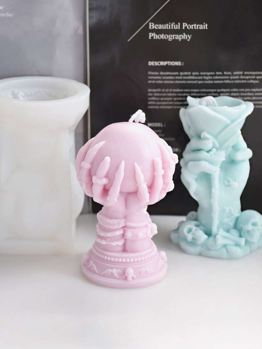 1pc Hand Design DIY Silicone Mold - White - View 1