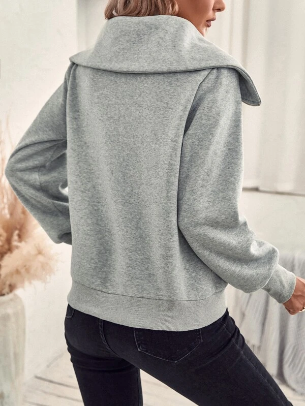 Half zip kangaroo pocket sweatshirt clearance
