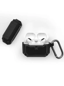 Hộp đựng thả trơn tương thích với AirPods - màu đen - Xem 3