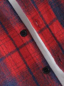 男孩格紋補丁貼口袋連帽襯衫不帶T恤