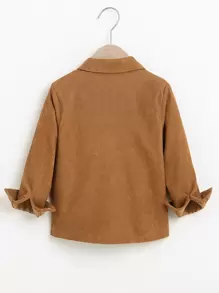 SHEIN Young Boy Dinosaur Embroidered Shirt Without Tee