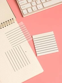 1 pezzo Note adesive modelli righe - Bianco - Visualizzare 1