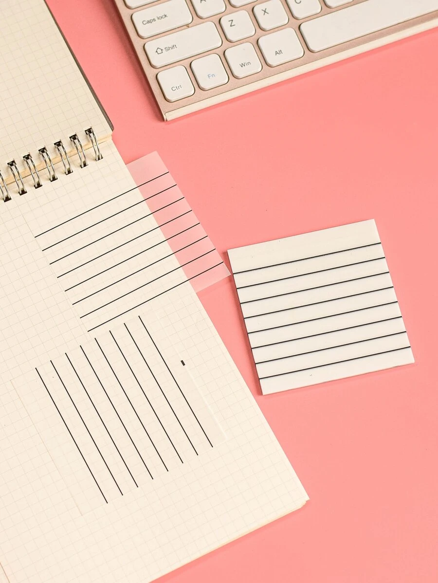 1 pezzo Note adesive modelli righe - Bianco - Visualizzare 1