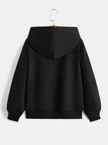 Tween Boy 1pc Cartoon Graphic Sweatshirt - Black - View 2