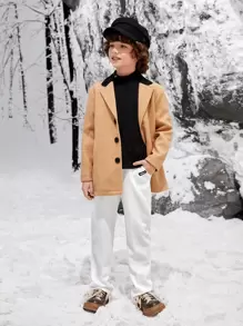 SHEIN Quần Trai Nút Đắp vá Túi Đồ họa Giải trí - trắng - Xem 4