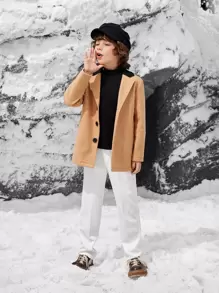 SHEIN Quần Trai Nút Đắp vá Túi Đồ họa Giải trí - trắng - Xem 11