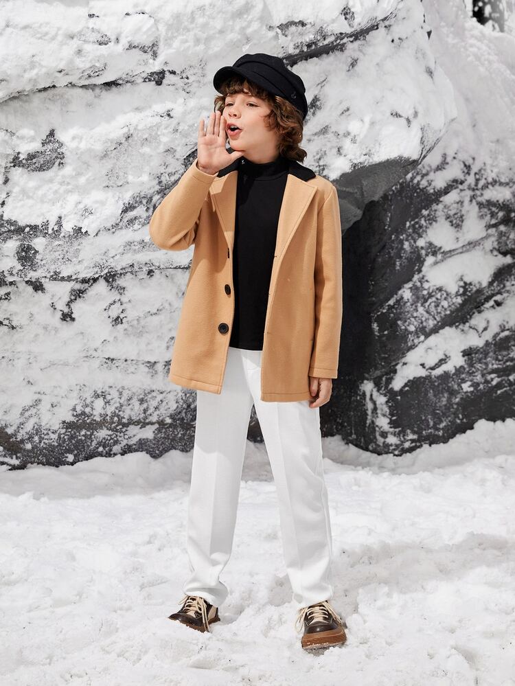 SHEIN Quần Trai Nút Đắp vá Túi Đồ họa Giải trí - trắng - Xem 11