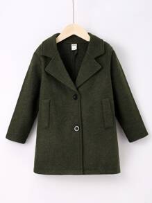 SHEIN 小男童西裝領花呢外套