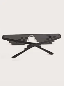 Men Mosaic Frame Fashion Glasses For Summer Beach Vacation,Outdoor,Travel - Grey - View 2