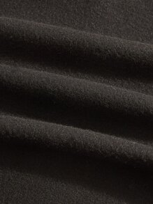 GENTILAND Men Letter Patched Tee - Black - View 6