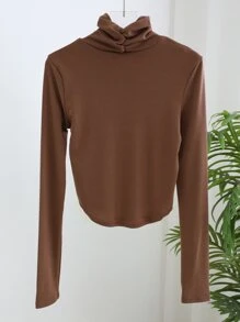 DAZY High Neck Form Fitted Tee