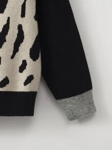 SHEIN Niños Cárdigan de color combinado de cuello V - Multicolor - Ver 5