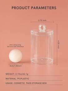 1 Soporte organizador de acrílico transparente para almohadillas faciales cosméticas, organizador de almacenamiento y exhibición para removedores de maquillaje, decoración de habitación, bolsas, bolsa de maquillaje, tocador, viaje, bolsa de viaje, artículos esenciales de viaje, organizador, almacenamiento, artículos esenciales de viaje, organizador de maquillaje, bolsas de maquillaje, organizador de maquillaje, organizador, bolsa de aseo, organizador de escritorio, bolsa cosmética, bolsa de maquillaje, organizador de maquillaje, accesorios de tocador, bolsa de maquillaje, bolsas de maquillaje, joyero, bolsa, soporte para brochas de maquillaje, soporte para brochas, organizador de perfumes, bolsa, regalos para mujeres, regalos de Navidad, ideas de regalo para mujeres, decoración de habitación - transparente - Ver 7