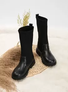 女童時尚保暖襪子和靴子