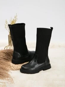 女童時尚保暖襪子和靴子