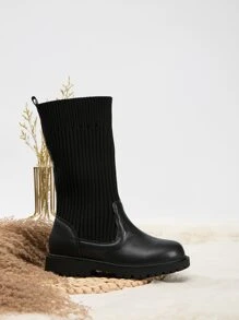 女童時尚保暖襪子和靴子