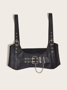 Cinturón arnés con diseño de cadena - Negro - Ver 2