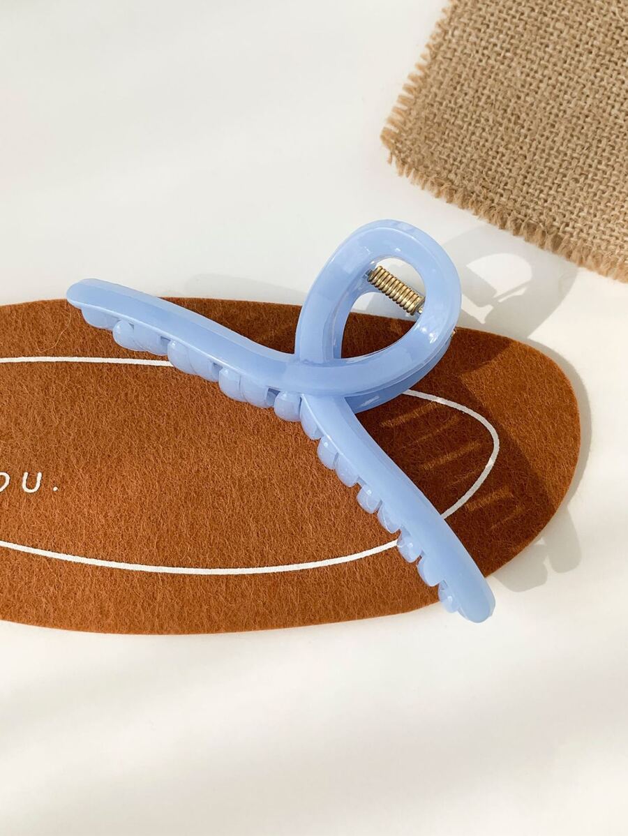 極簡風格素色髮爪 - 藍色 - 查看 1