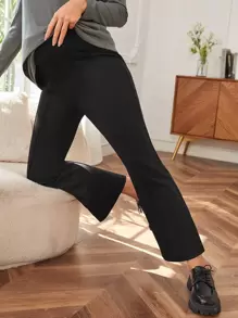 SHEIN Maternity Flare Leg Trousers - Black - View 3