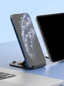 1pc Desktop Foldable Phone Holder - Black - View 1