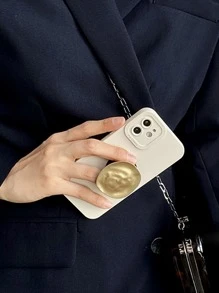 Ốp điện thoại Angel Eye gọng kim loại, tương thích với iPhone 16, 15, 14, 13, 12, 11, dạng vỏ mềm bao phủ toàn diện, phiên bản quốc tế, không phải phiên bản nội địa. - Màu be - Xem 3