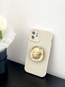 Ốp điện thoại Angel Eye gọng kim loại, tương thích với iPhone 16, 15, 14, 13, 12, 11, dạng vỏ mềm bao phủ toàn diện, phiên bản quốc tế, không phải phiên bản nội địa. - Màu be - Xem 5