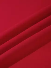 男士小熊印花加絨內裏運動衫 - 紅色 - 查看 4